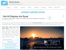 Tablet Screenshot of detroit-airport.com